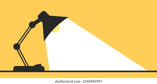 Lamp spotlight icon in flat style. Spotlight vector illustration on isolated background. Light bulb sign business concept.