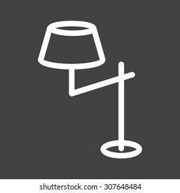 Lamp, spotlight, white icon vector image.Can also be used for furniture design. Suitable for mobile apps, web apps and print media.