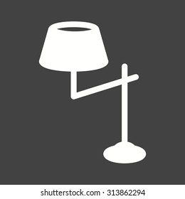Lamp, spotlight, white icon vector image.Can also be used for furniture design. Suitable for mobile apps, web apps and print media.