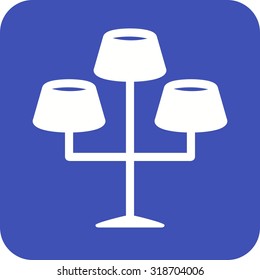 Lamp, spotlight, white icon vector image.Can also be used for furniture design. Suitable for mobile apps, web apps and print media.