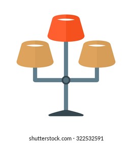 Lamp, spotlight, white icon vector image.Can also be used for furniture design. Suitable for mobile apps, web apps and print media.