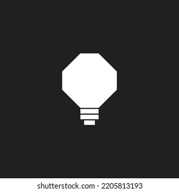 Lamp, square, geometric symbol simple logo vector
