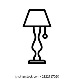 Lamp with stand Line Black icon Design