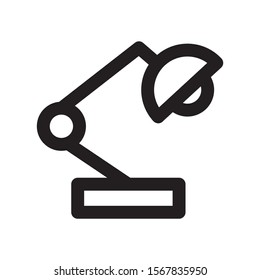 lamp study icon isolated sign symbol vector illustration - high quality black style vector icons
