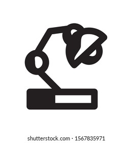 lamp study icon isolated sign symbol vector illustration - high quality black style vector icons
