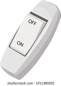 Lamp switch, illustration, vector on a white background.