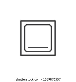 Lamp switch line icon. linear style sign for mobile concept and web design. Light switch outline vector icon. Symbol, logo illustration. Vector graphics
