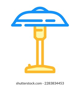 lamp table bedroom interior color icon vector. lamp table bedroom interior sign. isolated symbol illustration