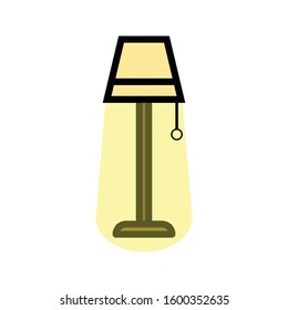 Lamp table with colour outline icon vector illustration logo template for many purpose