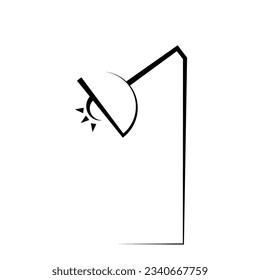 lamp table desk icon vector illustration eps