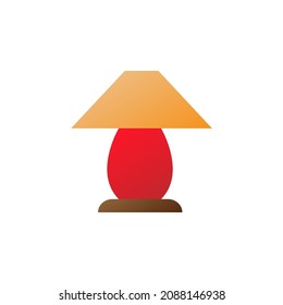 Lamp Table With Flat Icon Vector Illustration