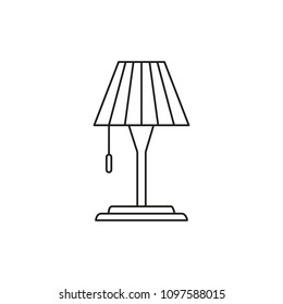 Lamp table icon on the white background