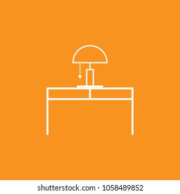 Lamp and table Icon, Vector Illustration, EPS10. 