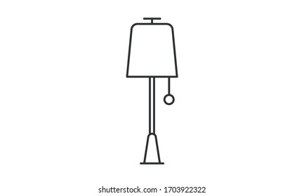 Lámpara, lámpara de mesa, luz, dormitorio, moderno, brillante, icono vector libre de stand