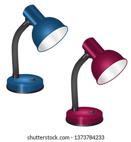 lamp, table lamp, metallic