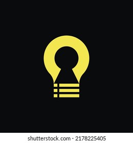 Lamp Task Logo. Idea Task Logo. Innovation List Logo