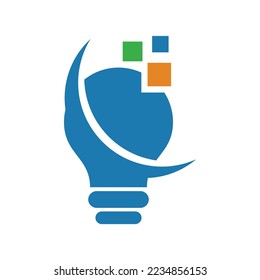Plantilla de icono de Lamp Tech