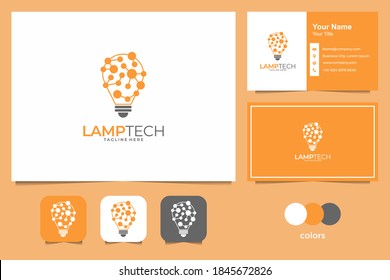 lamp technology logo design and business card