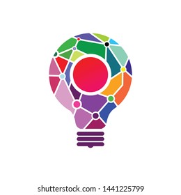 lamp and a technology logo template