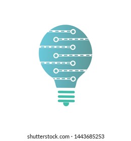 lamp with a technology logo template