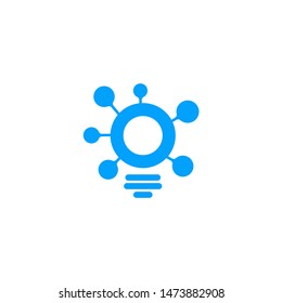 lamp technology logo vector modern
