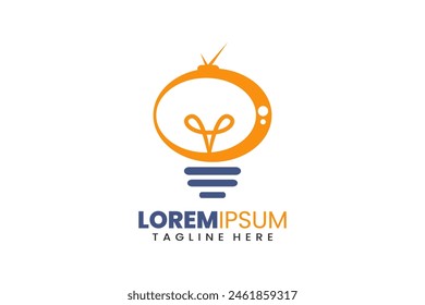 Lamp television Modern Flat Unique logo template and Minimalist television bulb logo template design