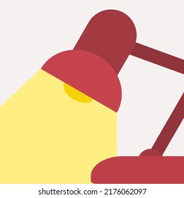 Una lámpara que brilla. Ilustración del vector