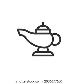 Lamp thin line icon. Symbol in trendy outline style. Premium design for web and apps. Perfect for UI. 