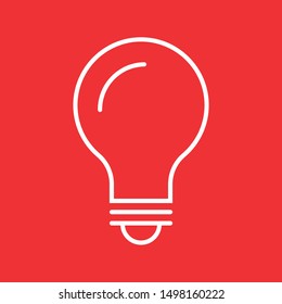 Lamp, thin lines web and social media icon, stock vector illustration, EPS10.