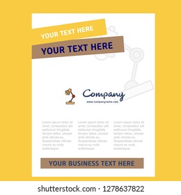 Lamp  Title Page Design for Company profile ,annual report, presentations, leaflet, Brochure Vector Background