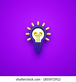 Lamp to use me template and presentation focusing on the luminous idea concept