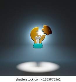 Lamp to use me template and presentation focusing on the luminous idea concept