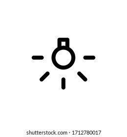 Ilustración del vector de logotipos de iconos de la interfaz de usuario de la lámpara
