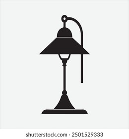 lamp vector art illustration silhouette