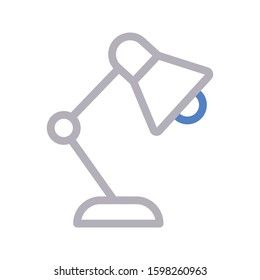 lamp vector color line icon 