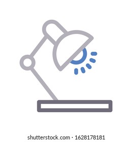 lamp vector color line icon 