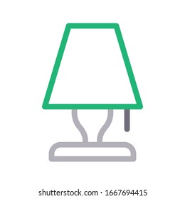 lamp vector color line icon 