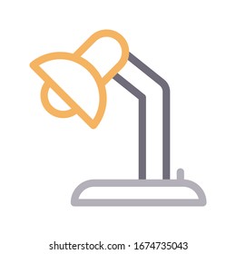 lamp vector color line icon 