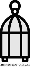 lamp vector color line icon