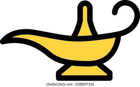 lamp vector color line icon