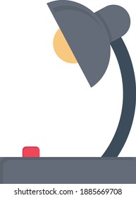 lamp vector colour flat icon