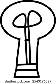 lamp vector design illustration in Doodle style