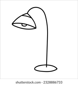 Lamp vector doodle hand drawn illustration isolated on white background
