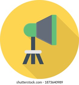 lamp vector flat color icon