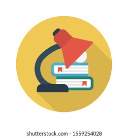 lamp vector flat colour icon 