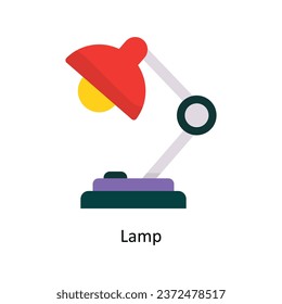 Lamp vector Flat Icon Design illustration. Symbol on White background EPS 10 File 