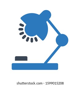 lamp vector glyph color icon 