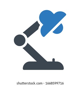 lamp vector glyph color icon 