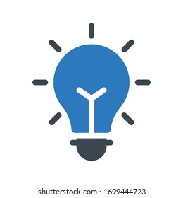 lamp vector glyph color icon 