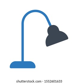 lamp vector glyph colour icon 